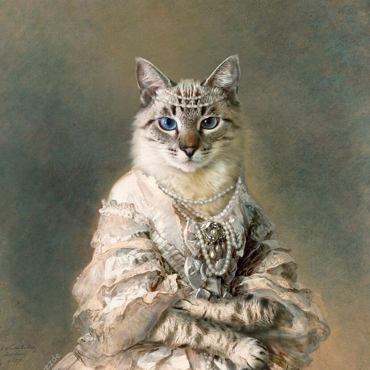 Custom Renaissance Pet Portraits Paintings On Canvas