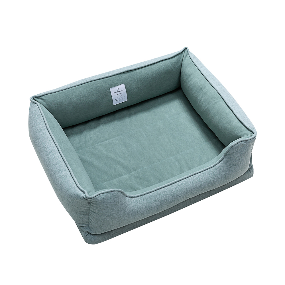 Rectangular Orthopedic Dog Bed - 26D Orthopedic Foam Support with Removable Cotton & Linen Cover